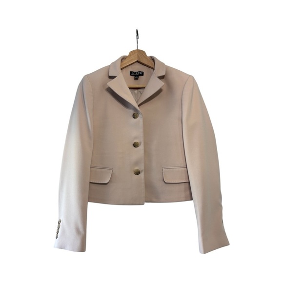 J Crew Cropped Lady Blazer In four season stretch Peach Petal Fall 2025 Size2 - Picture 2 of 9